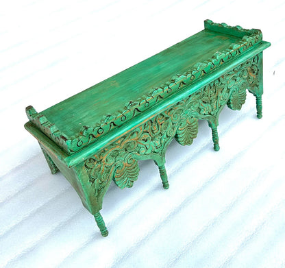 Hand Carved Mango Wood Wall Shelf
